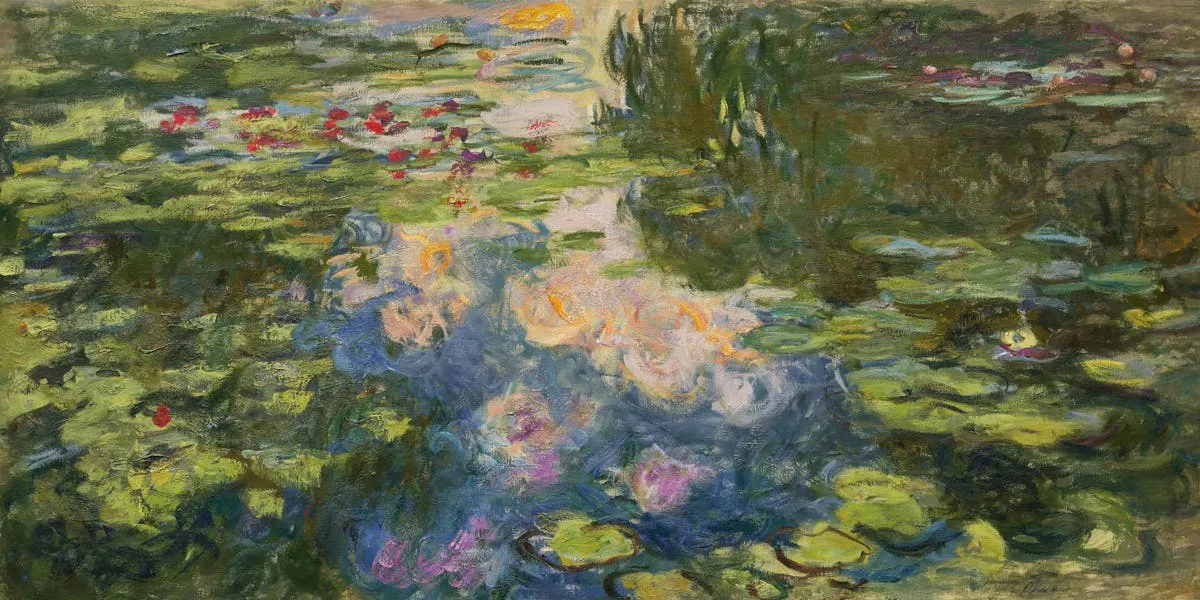 Claude Monet (1840-1926), Le Bassin aux nymphéas, 1917-1919, oil on canvas, 100 x 200 cm (detail). Photo © Sotheby's