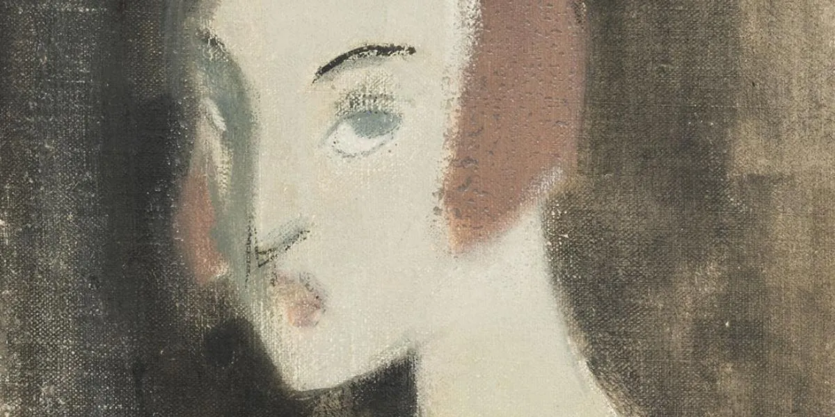 Helene Schjerfbeck (1862-1946), "Ragazza dal collo lungo", 1930, olio su tela, firmato due volte con le iniziali, 44 x 37 cm. Immagine © Hallands Auktionsverk (dettaglio)