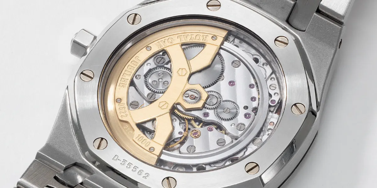 Dettaglio di un Audemars Piguet Royal Oak Jubilee, ref. 14802. Foto © Phillips