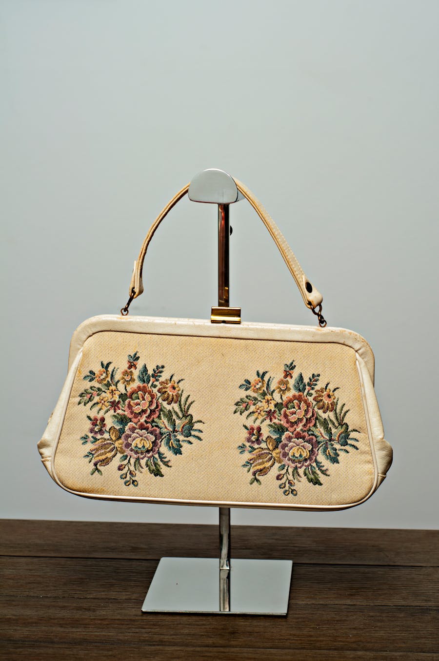 The French Company, Bags, Vintage French Luggage Company Floral Tapestry  Suede Leather Suitcase Rare