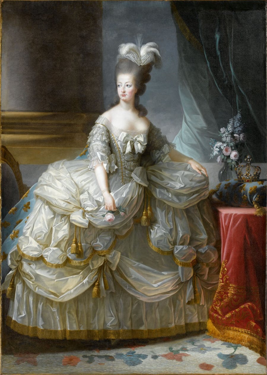 Élisabeth Vigée Le Brun, ‘Marie Antoinette in Court Dress’, 1778. Foto: Wiki Commons