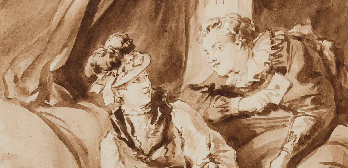 Jean-Honoré Fragonard, Le flirt (détail), Musée Carnavalet, Histoire de Paris, CCØ Paris Musées / Musée Carnavalet