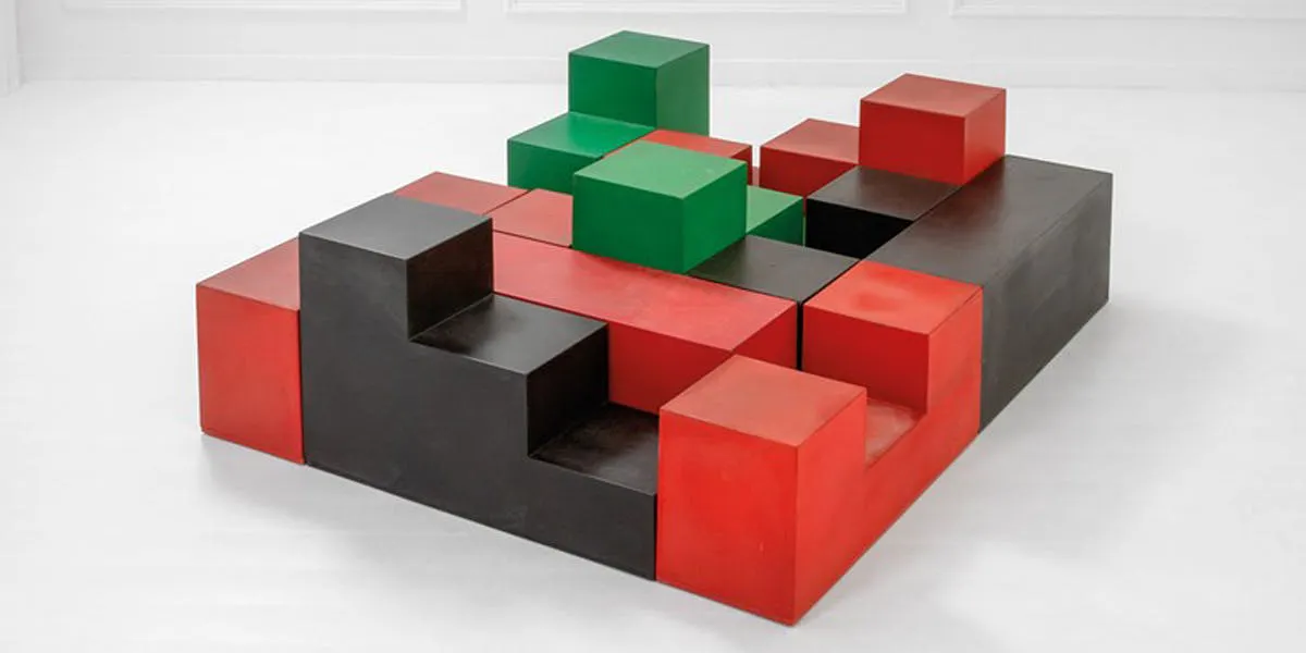 Mario Bellini, 10 sièges modulaires, mod. Scacchi (détail), image © Della Rocca
