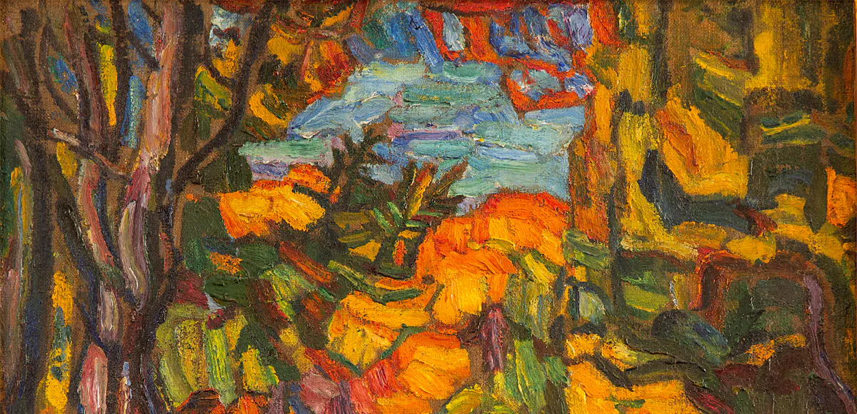 Abraham Manievich (1883-1942), Autumn, Kiev, (dettaglio) ca. 1918, olio su tela, 51 x 57,5 cm. Foto: Shapiro Auctions