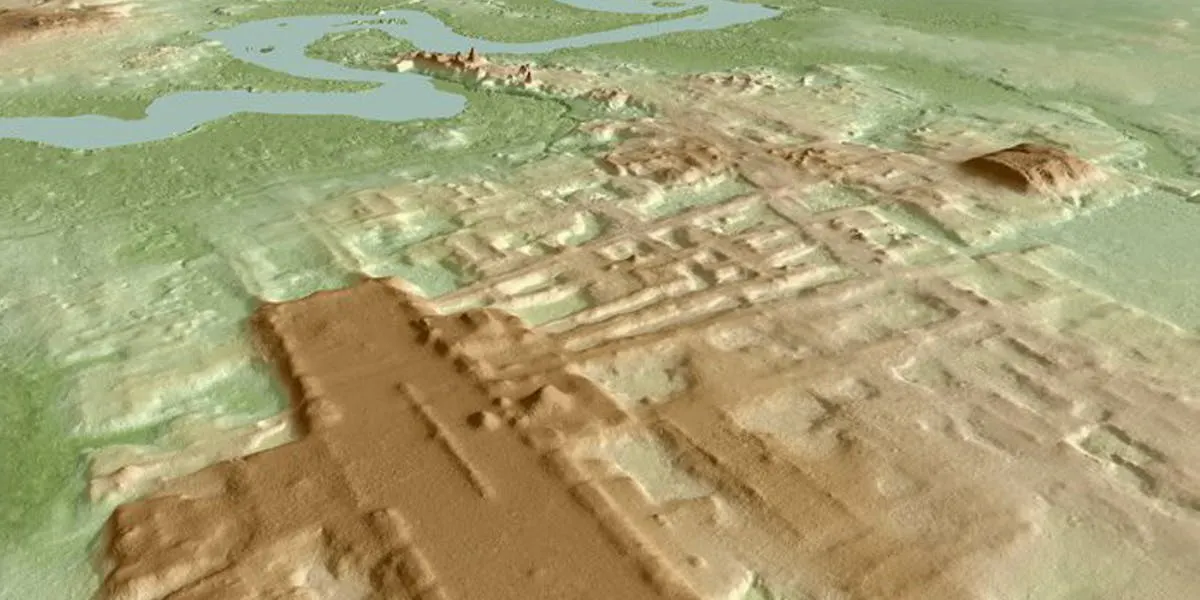 3D image of the Aguada Fenix site. Image © Takeshi Inomata