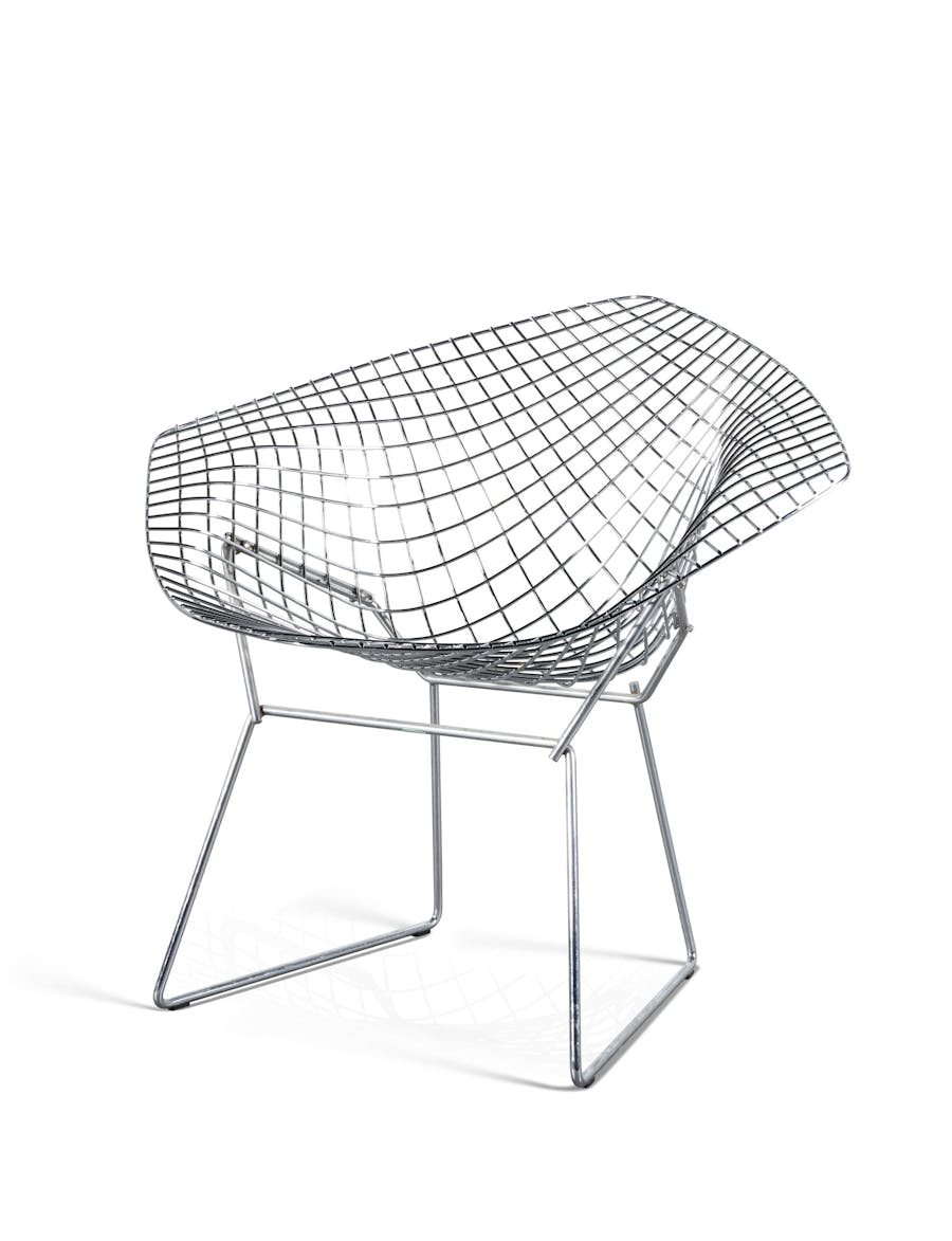 Harry Bertoia, ‘Diamond Chair’, 1952, stål, 75 x 85 x 62 cm. Foto © Sotheby’s