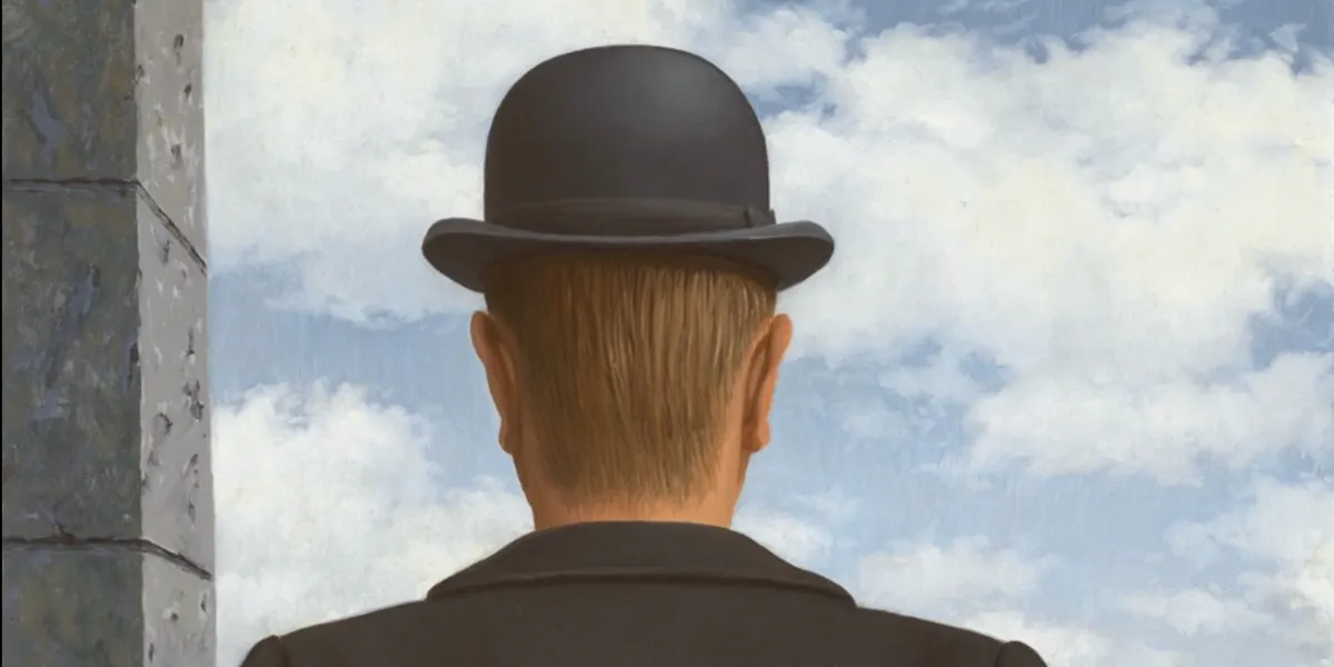 René Magritte, L'ami intime (1958, stima: £ 30.000.000-50.000.000). © Christie's (dettaglio)