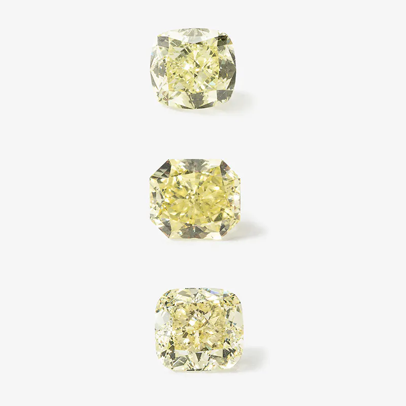 Trois diamants Fancy Yellow soumis à Barnebys estimés près de 32 000 euros