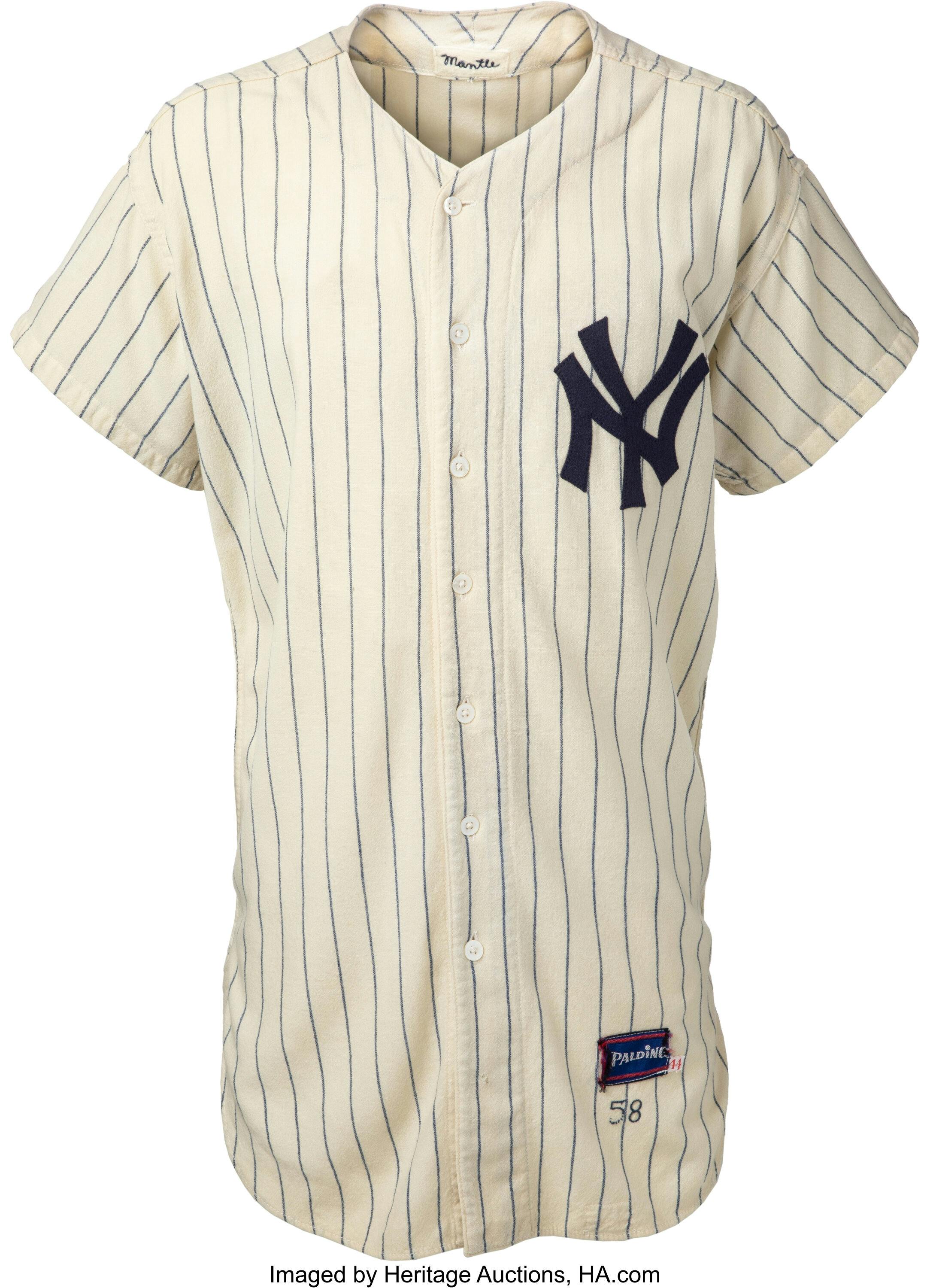 1966 Mickey Mantle Game Worn New York Yankees Jersey. Baseball