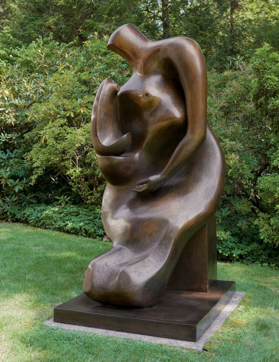 'Mother and Child: Block Seat', Henry Moore, 1986, brons. Foto © Christie's 