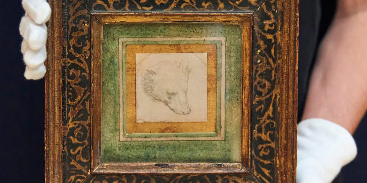 Leonardo da Vinci's “Bear Head” was auctioned at Christie's on July 8 for a record sum. Photo © Christie's (detail)