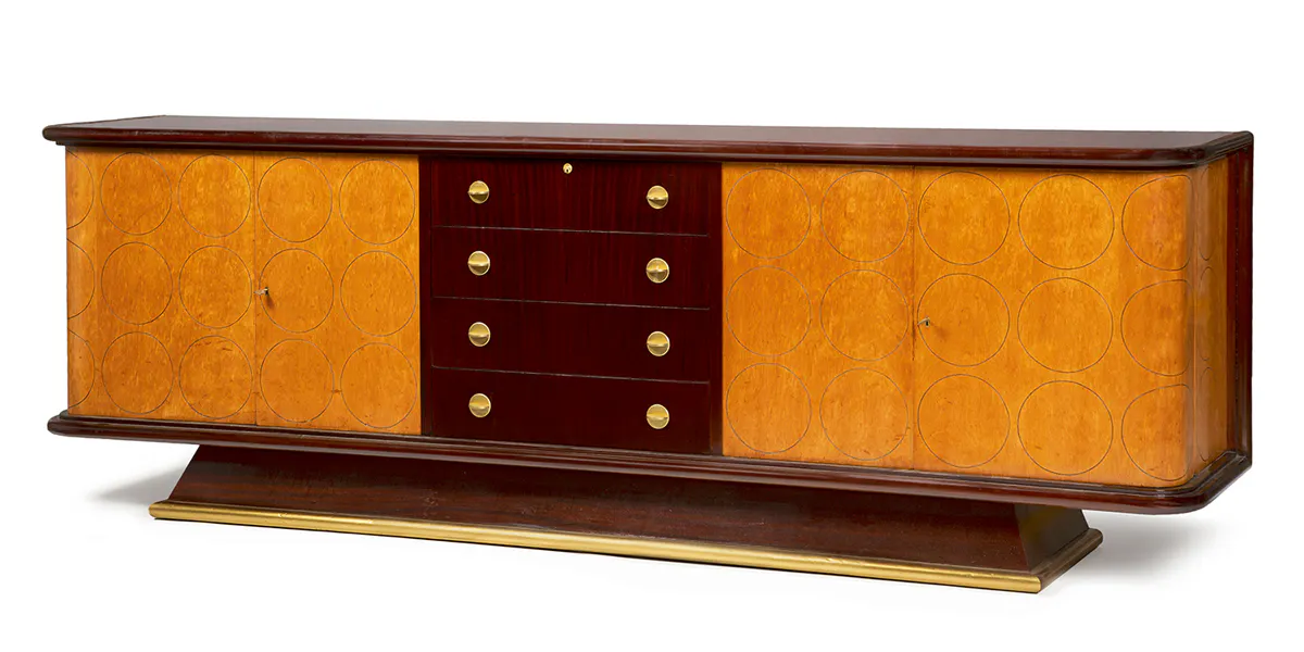 Jean Royère, grande enfilade en placage de palissandre, image © Tajan
