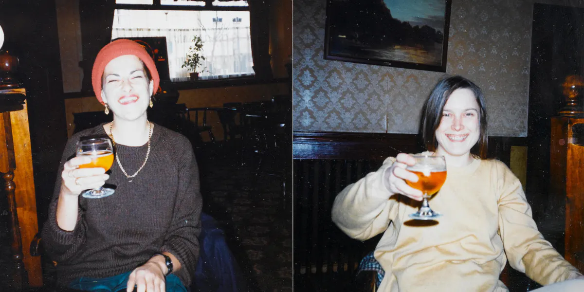 Tracey Emin & Sarah Lucas, ’The Day we signed the lease for 103 Bethnal Green Rd’, The Shop, two Kodak colour photographs. Photo © Bonhams (detail)