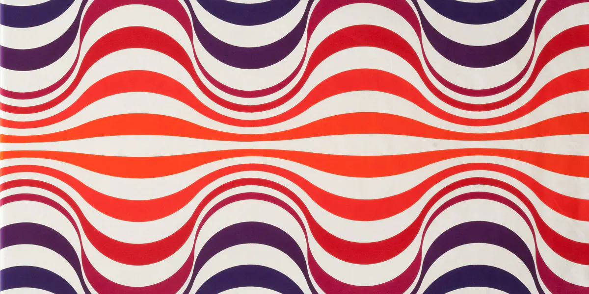 Verner Panton, textile, « Mira-Spectrum », vers 1970. Photo © Bukowskis (détail)