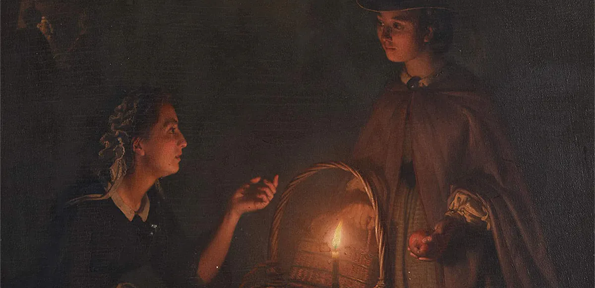 Peter van Schendel (1806-1870), Die Apfelverkäuferin, Öl/Holz | Foto: © HVMC (Detail)