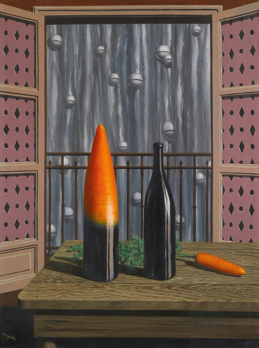 René Magritte, ‘L’explication’, 1952, oil on canvas, 80 x 60cm. Photo: Sotheby’s