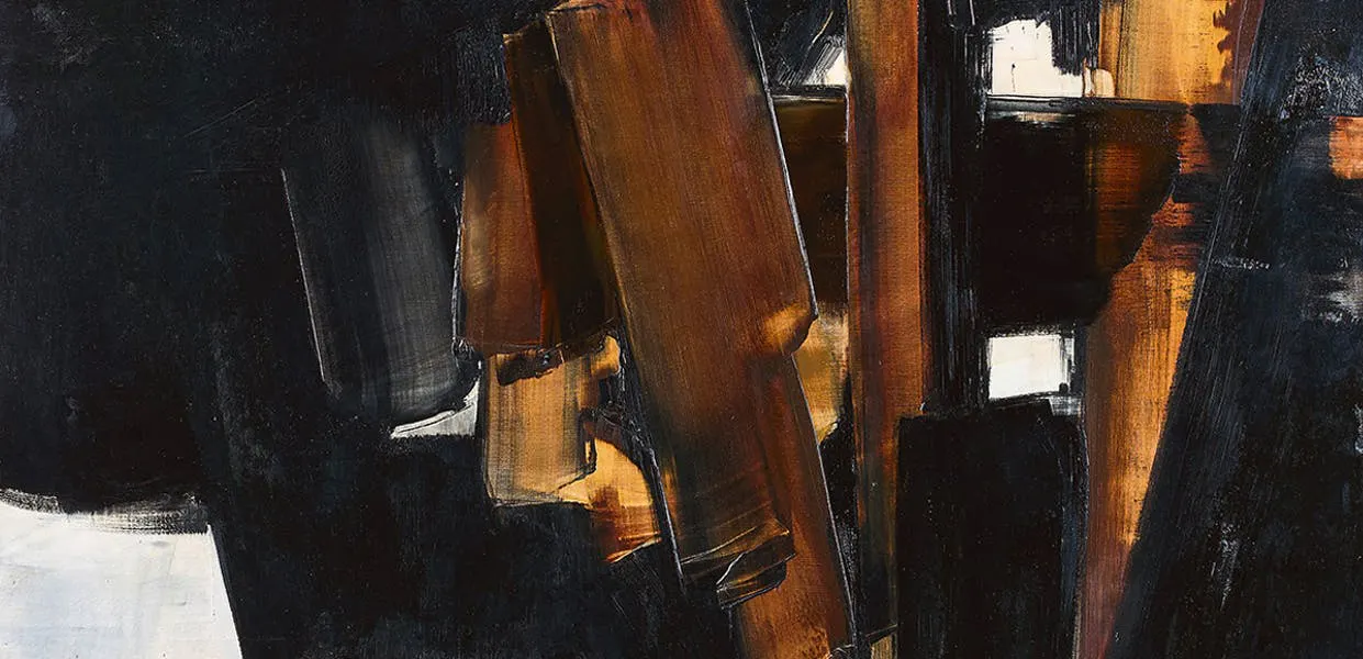 Pierre Soulages, Painting, 200 x 162 cm, March 14, 1960 (detail), 1960, picture © Tajan
