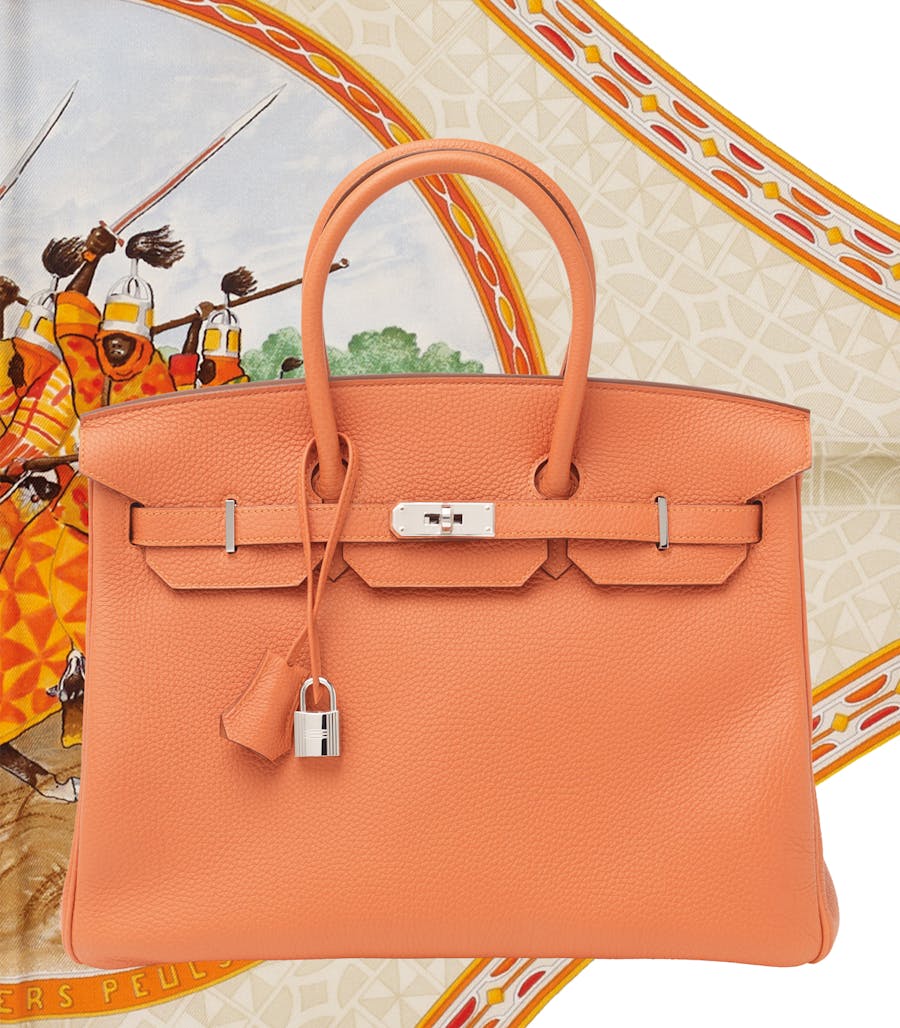 Hermès Birkin 35 Orange Swift with Palladium Hardware - Bags