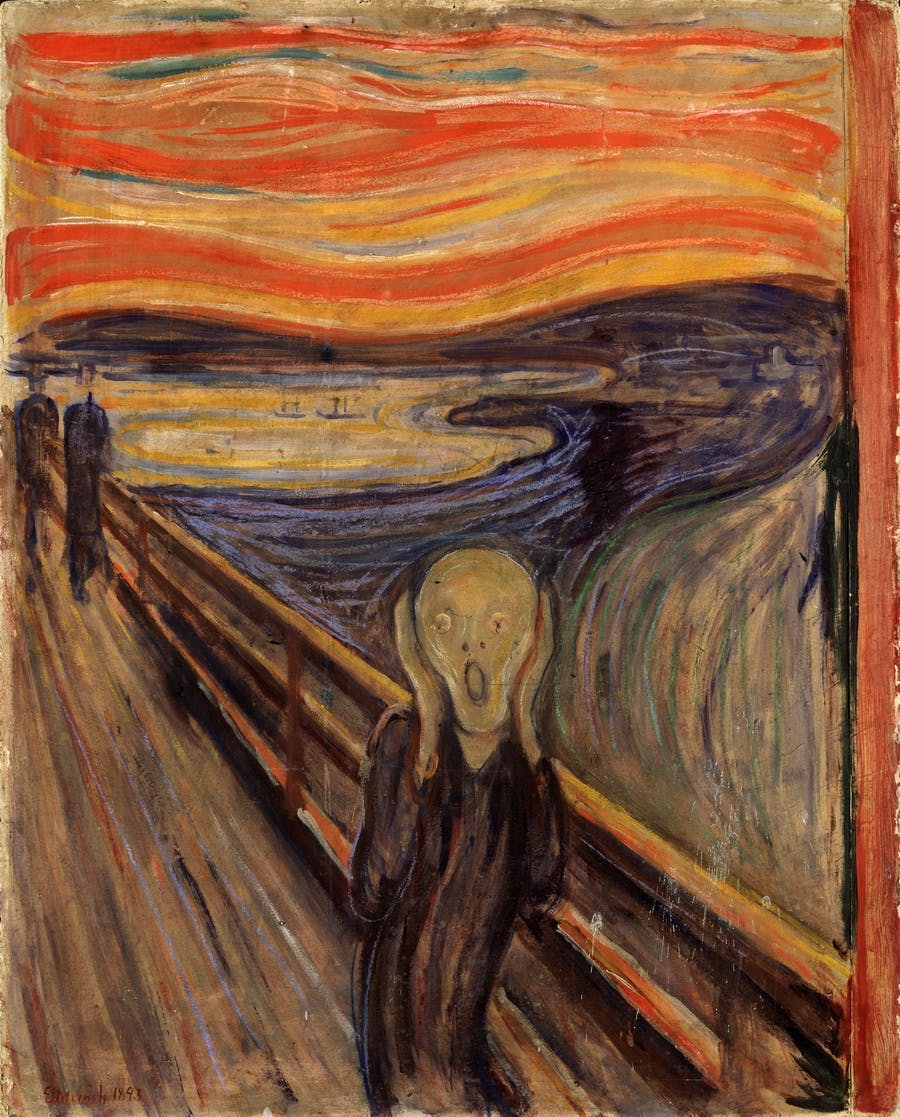Edvard Munch, Le Cri, 1893, Galerie nationale d'Oslo, Norvège, image CCØ