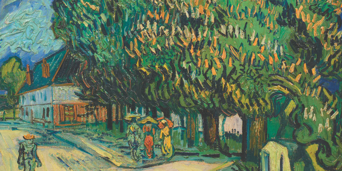 Vincent van Gogh, Châtaigniers en fleurs, Auvers ca. 24. Mai 1890, Öl/Lwd., 70 x 58 cm. Foto mit freundlicher Genehmigung von Sotheby's (Detail)