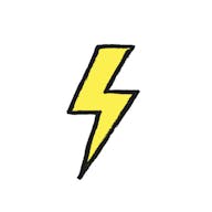 Drawn lightning icon