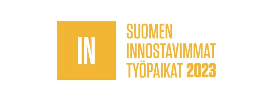 Suomen Innostavimmat Työpaikat 2023-tunnustus. 