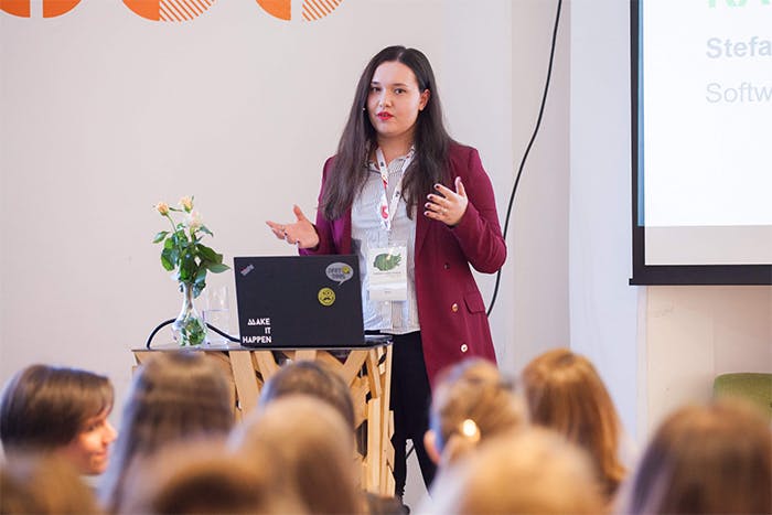 Stefani at the Women in Data Science Conference in Croatia Stefani at the Women in Data Science Conference in Croatia