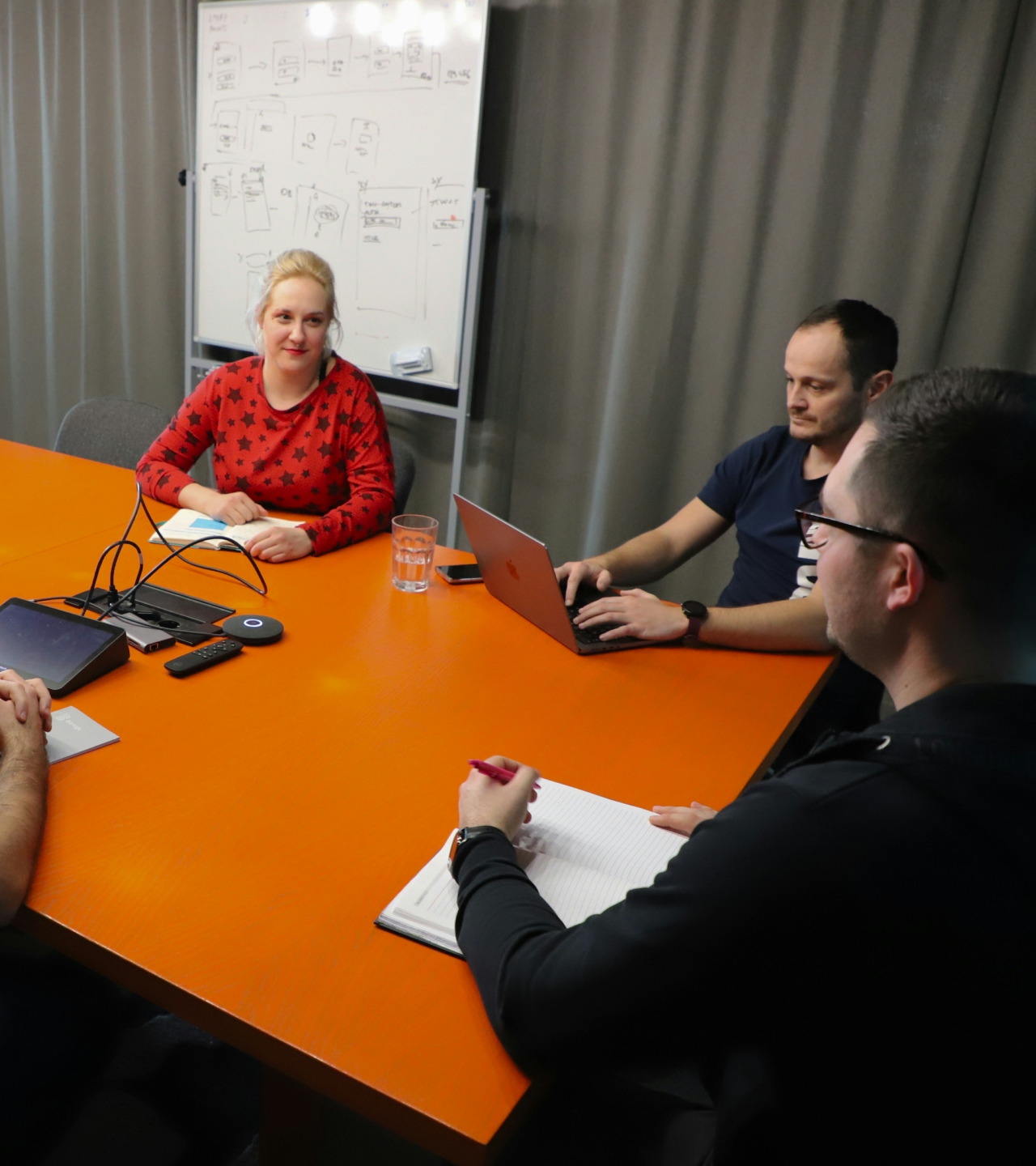 Team attending a meeting Team attending a meeting