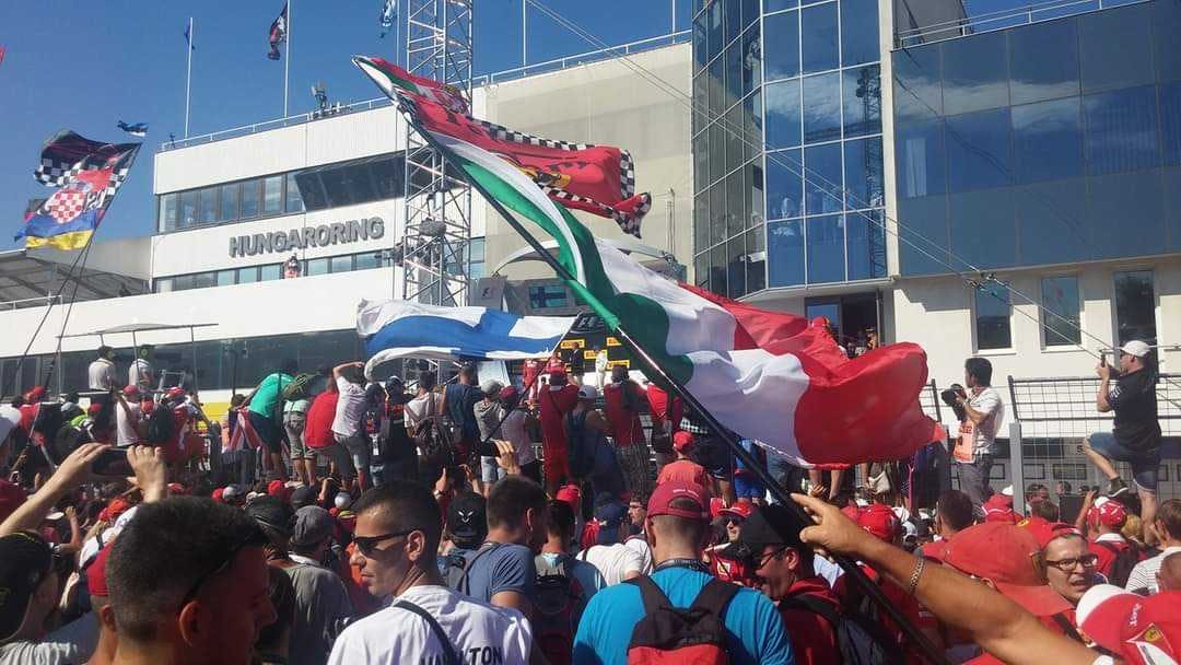 F1 post-race celebration in Budapest, 2017