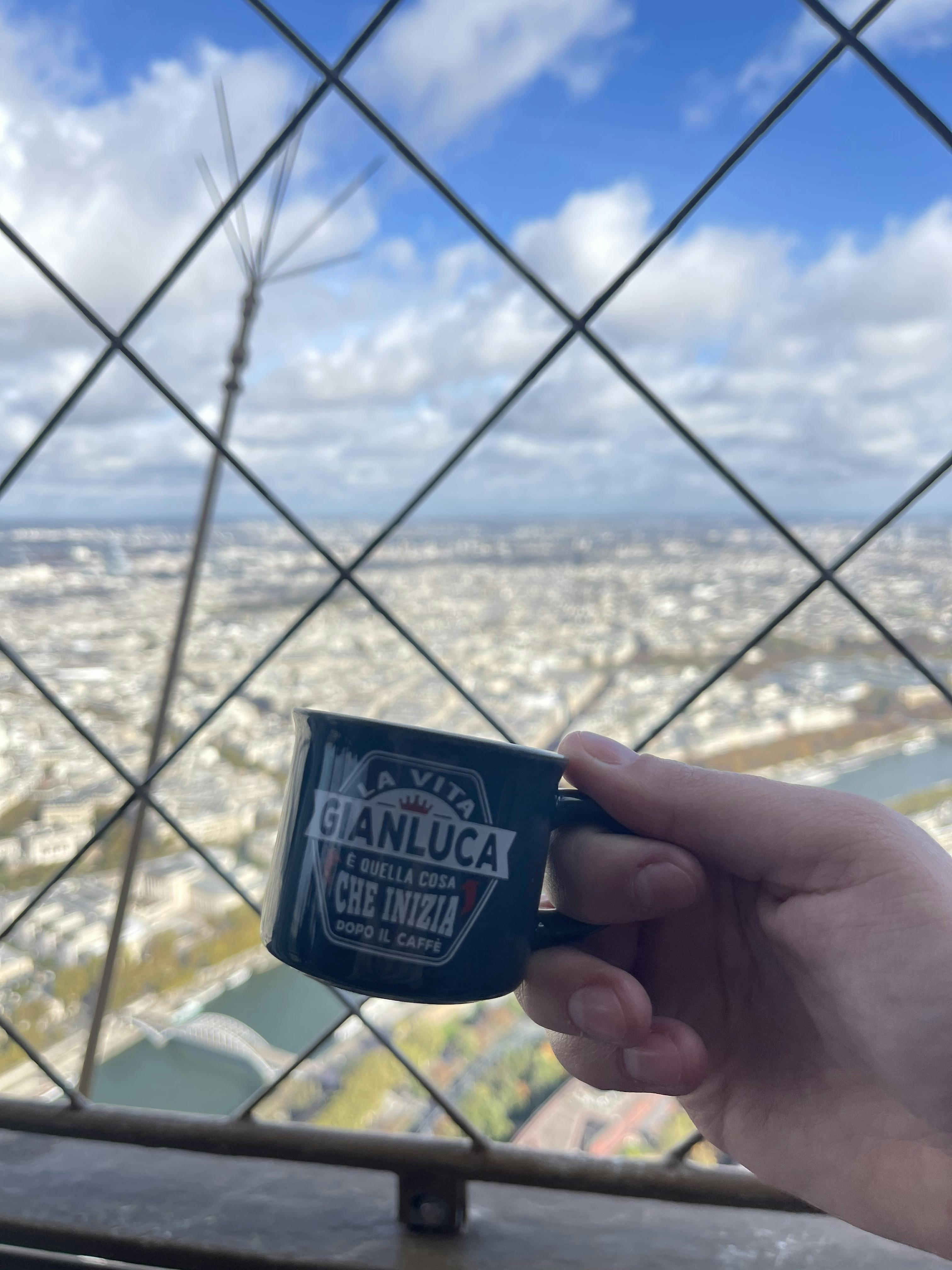 Luka’s favorite cup on the world tour: a view from the Eiffel Tower