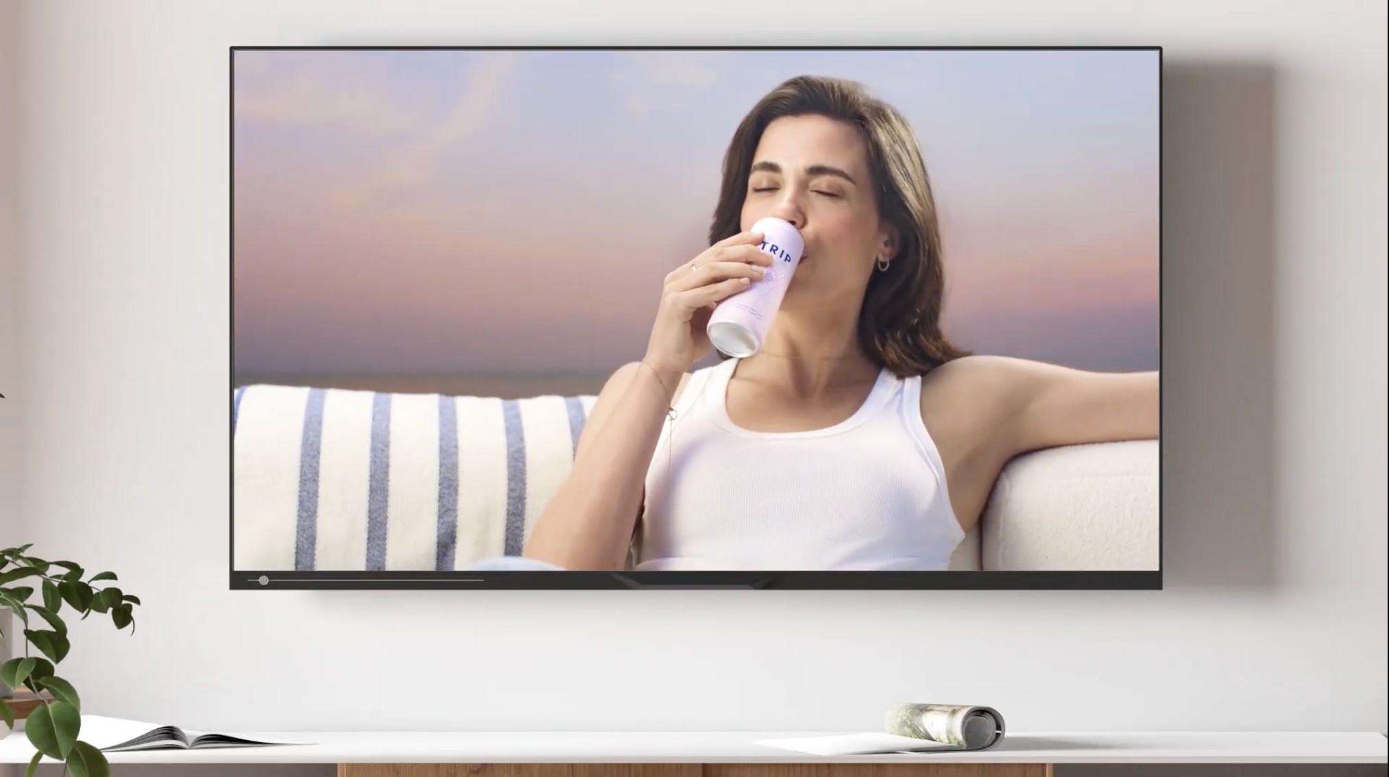TRIP CBD drinks cans in a Prime Day lifestyle shot