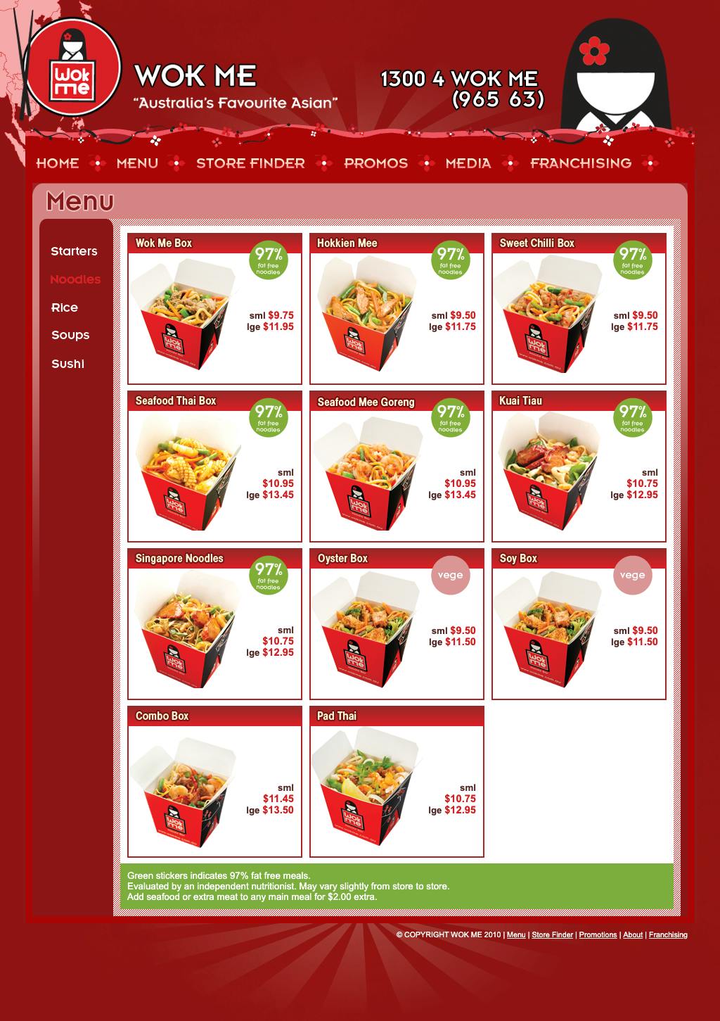 Wok Me Noodles Menu