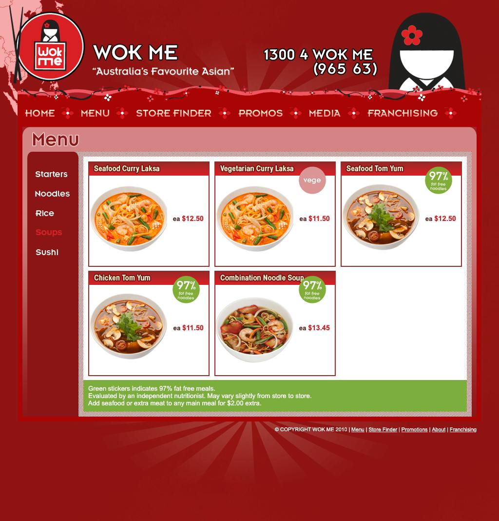 Wok Me Soup Menu