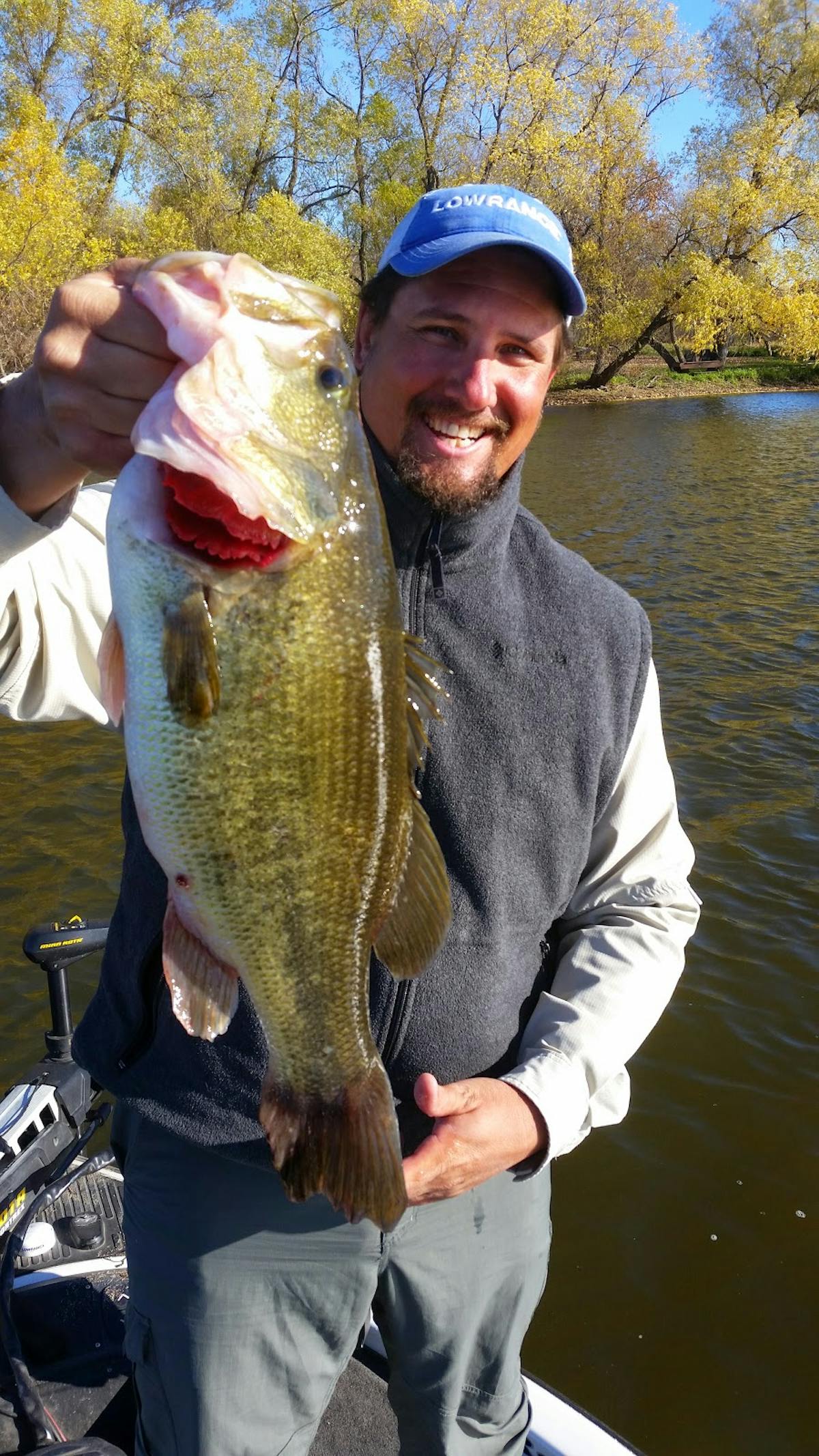 Greg Huff proudly displays his new personal best, a seven pound fall beast!