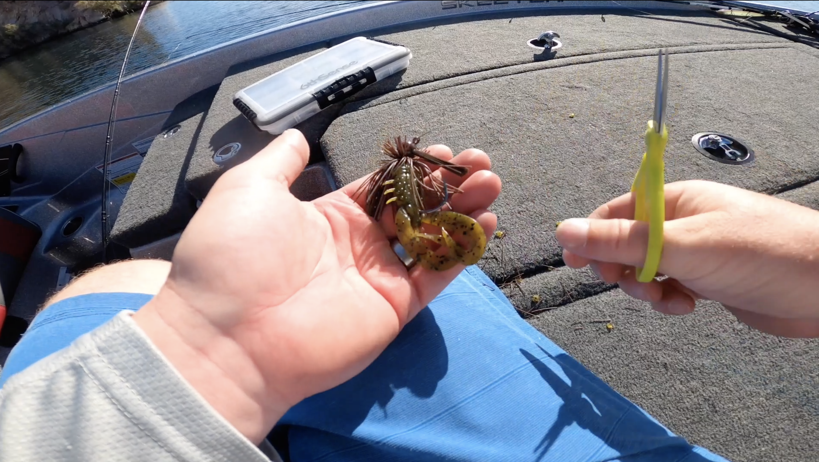 Modifying a 6th Sense Ball Head Jig For a Stroker Craw Trailer