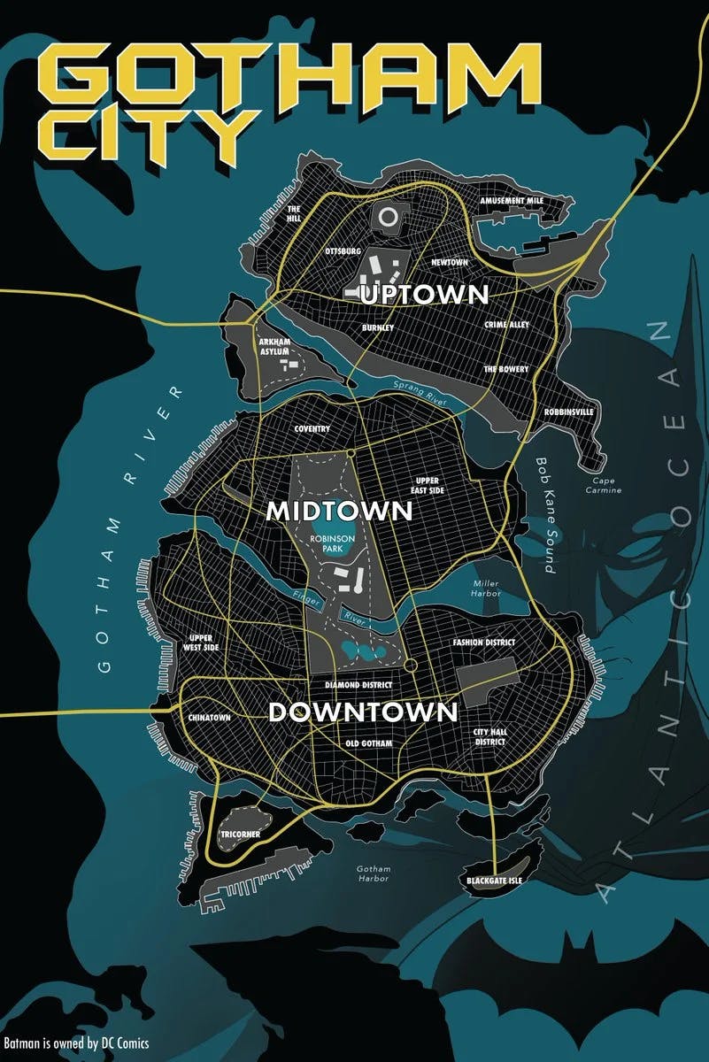 Un plan de Gotham City