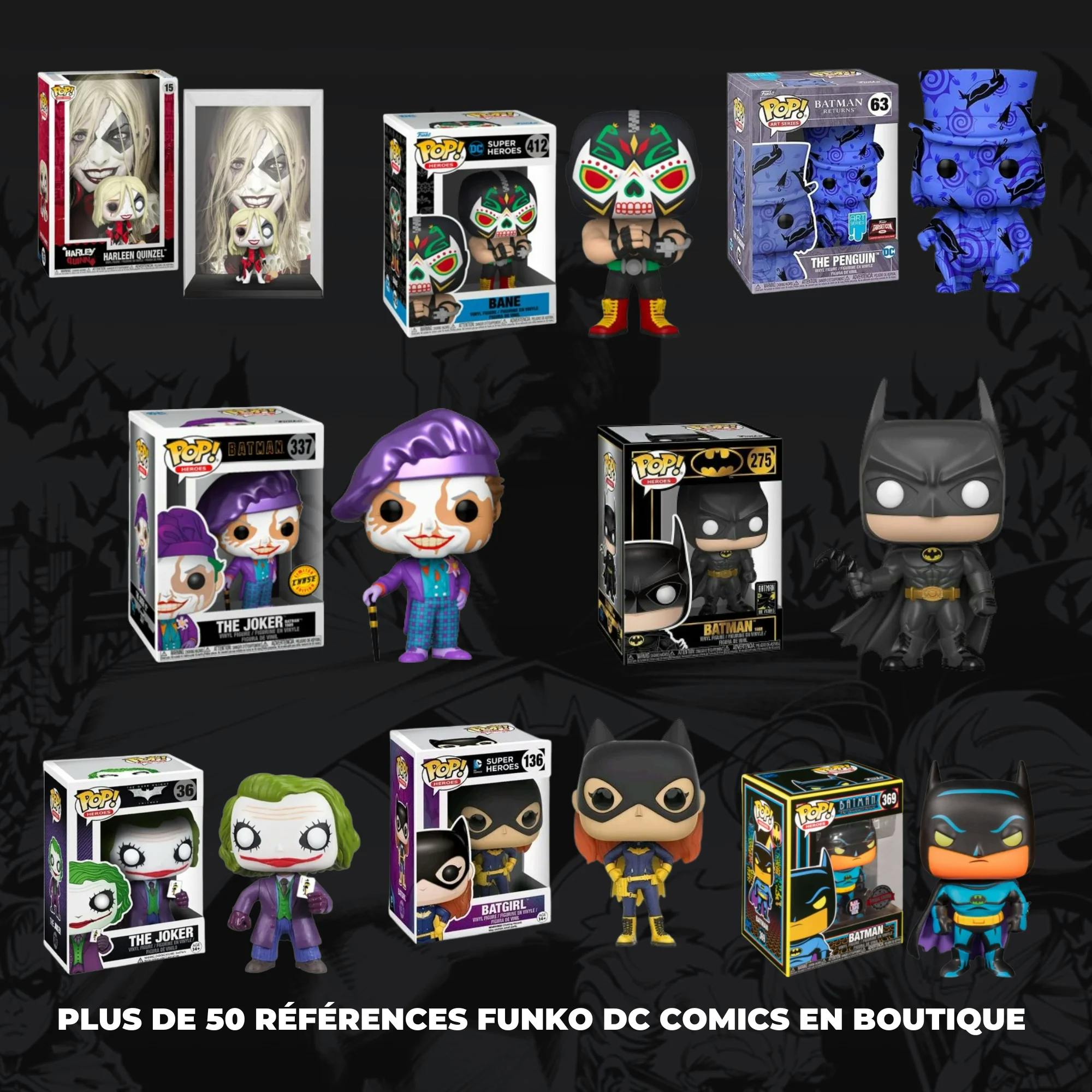 Nos références Funko Pop dans le magasin Dc Comics