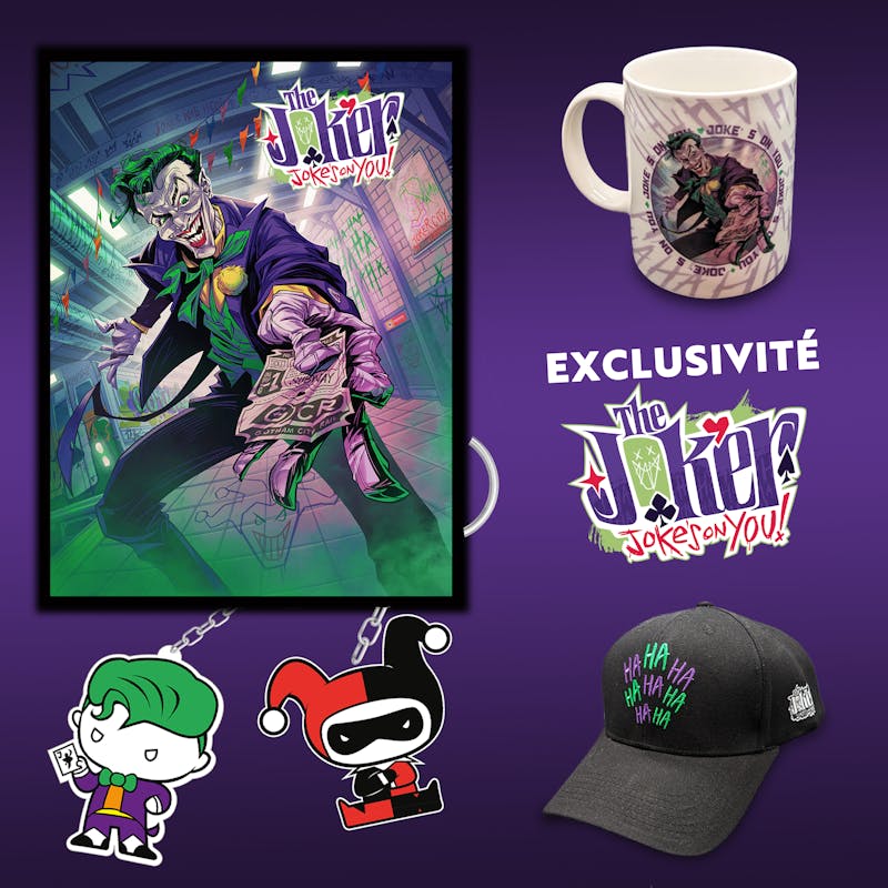 Produits exclusifs de l'escape game The Joker