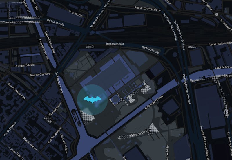 batman escape location in paris