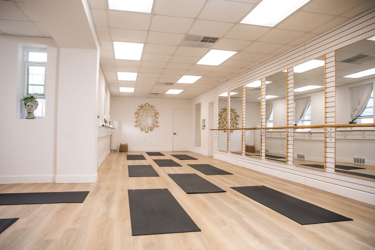 Sanctuary Yoga Studio with mats in Bay City, Michigan