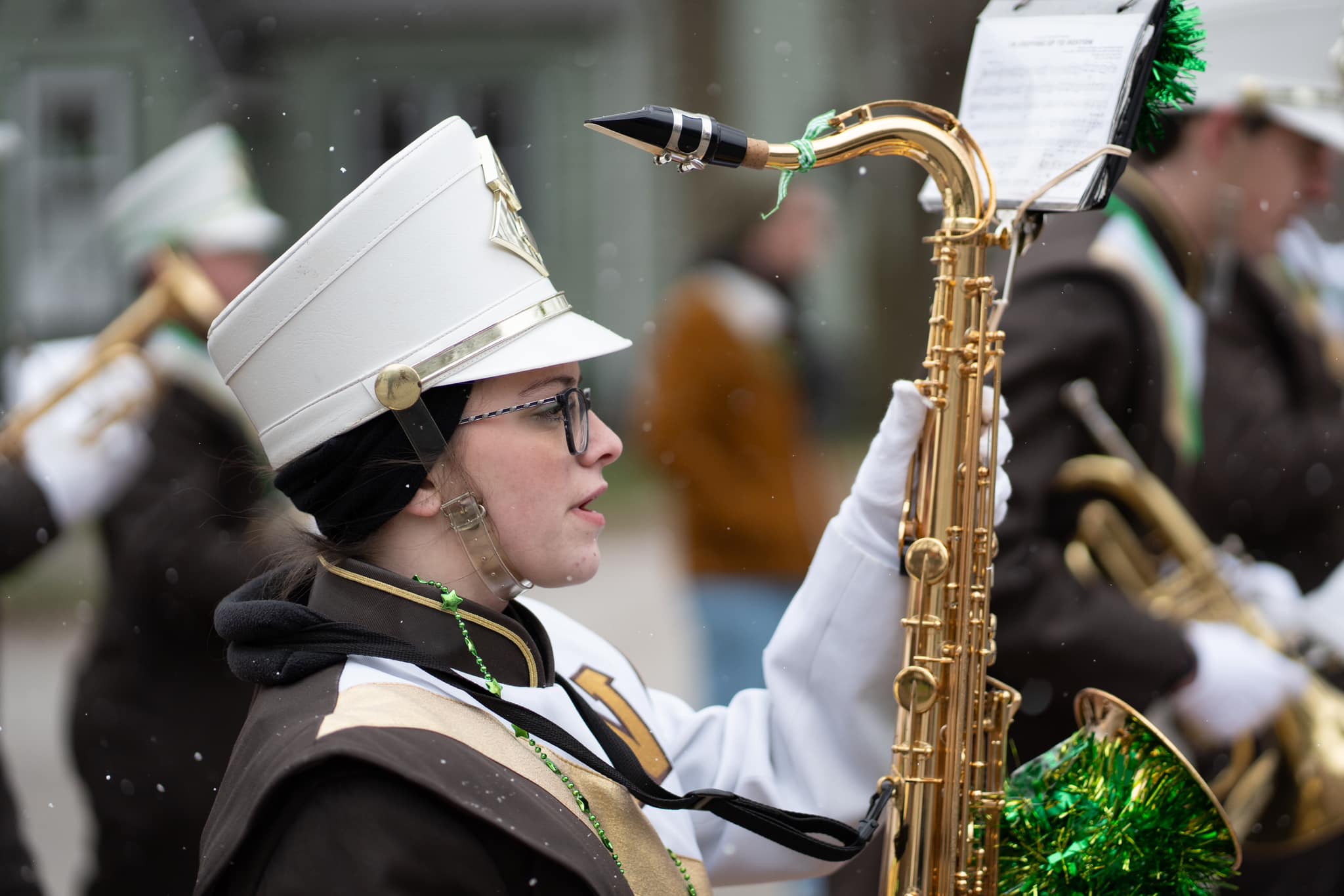 Participants in Bay City's St. Patrick's Day Parade