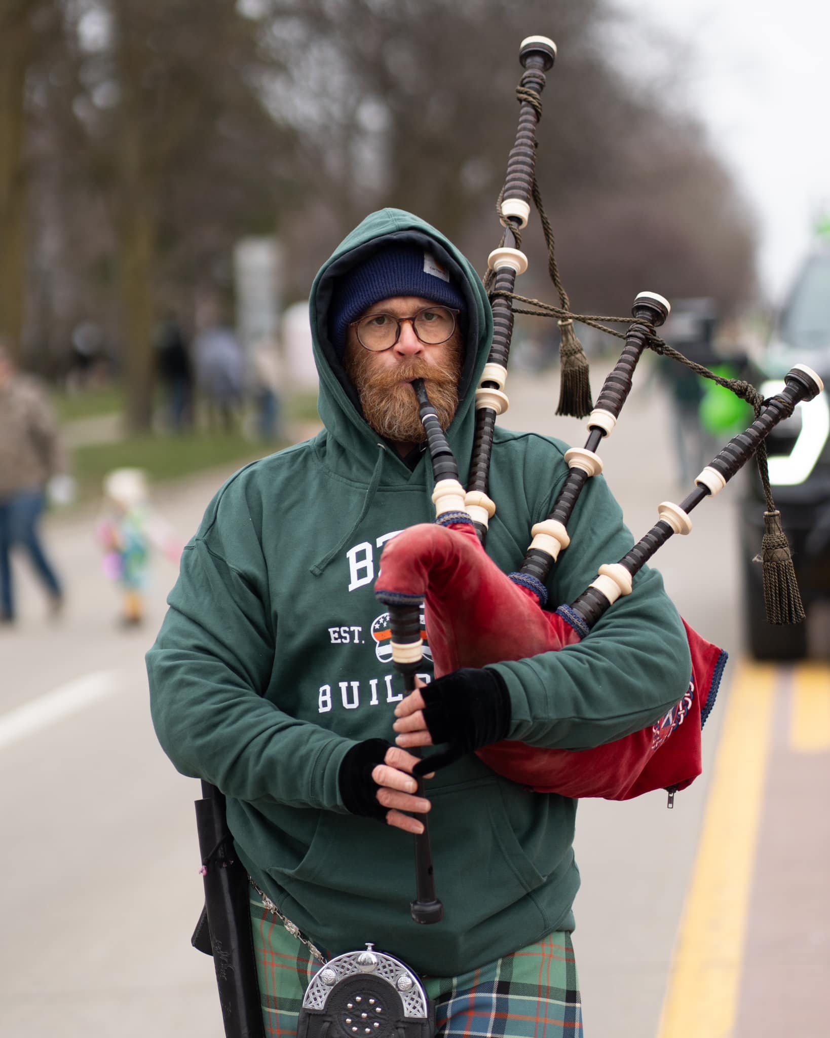 Participants in Bay City's St. Patrick's Day Parade