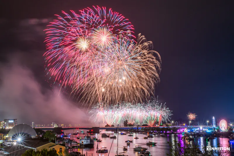 Fireworks in Bay City, Michigan
