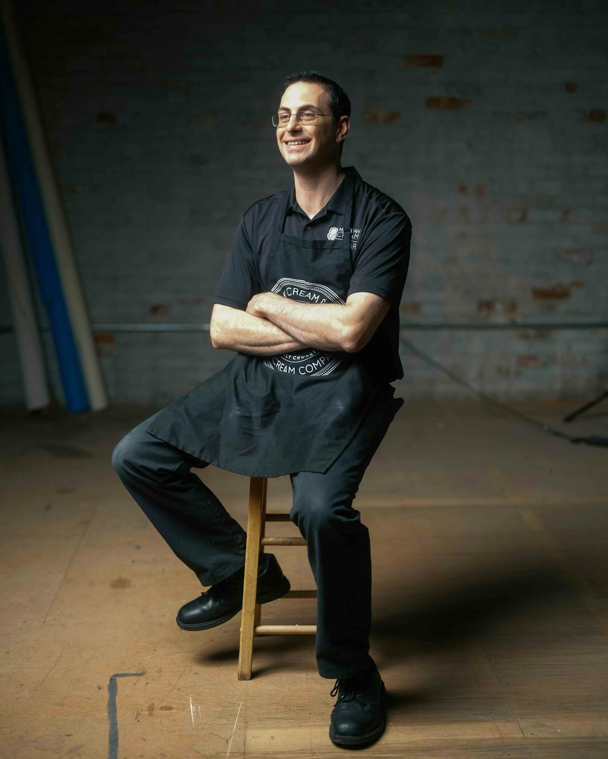 Tim Mangan of Michigan Cream & Sugar Ice Cream Company in Bay City, Michigan