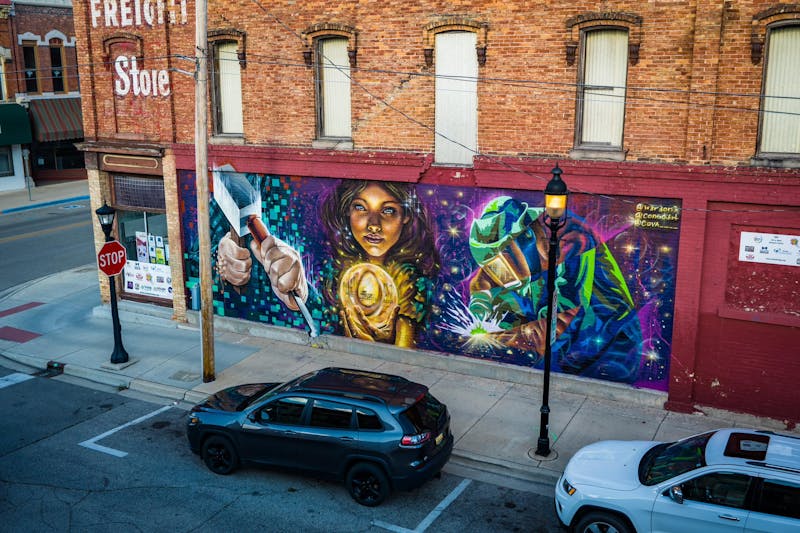 A recent mural installed in Bay City, Michigan