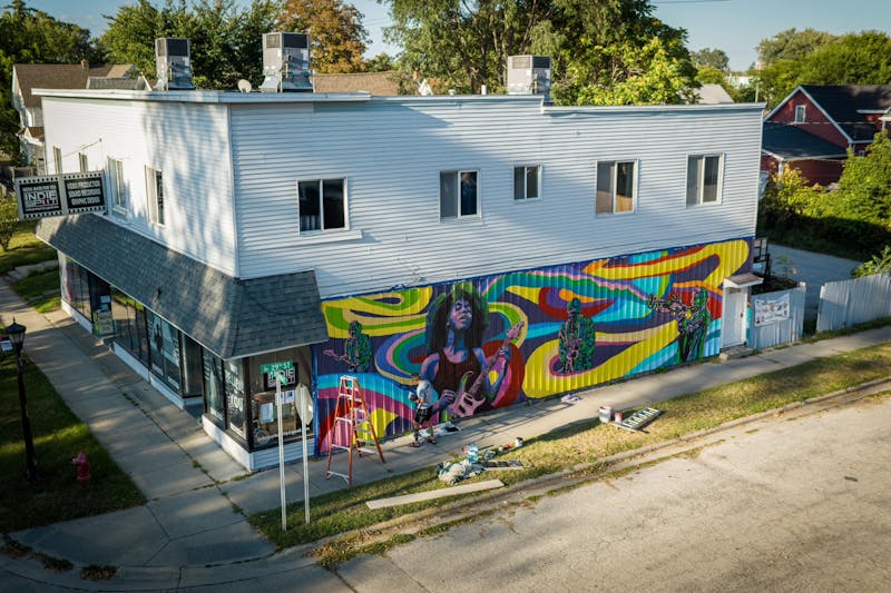 A recent mural installed in Bay City, Michigan