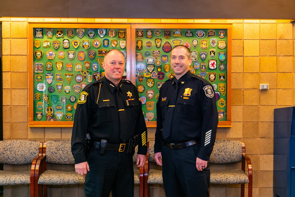 Troy Cunningham, Sheriff of Bay County and Caleb Rowell, Public Safety Director, Bay City Department of Public Safety in Bay City, Michigan