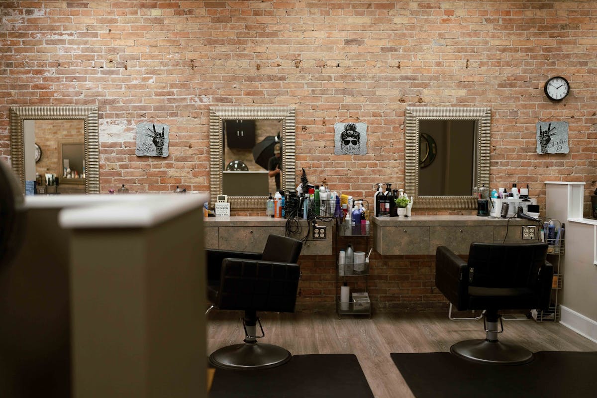 Chairs in Studio D Hair Salon in Bay City, Michigan