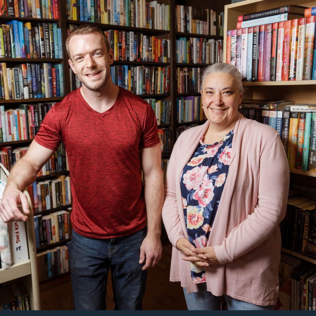 Scott Byers and Kerice Basmadjian of Midland Street Books, Bay City, Michigan 