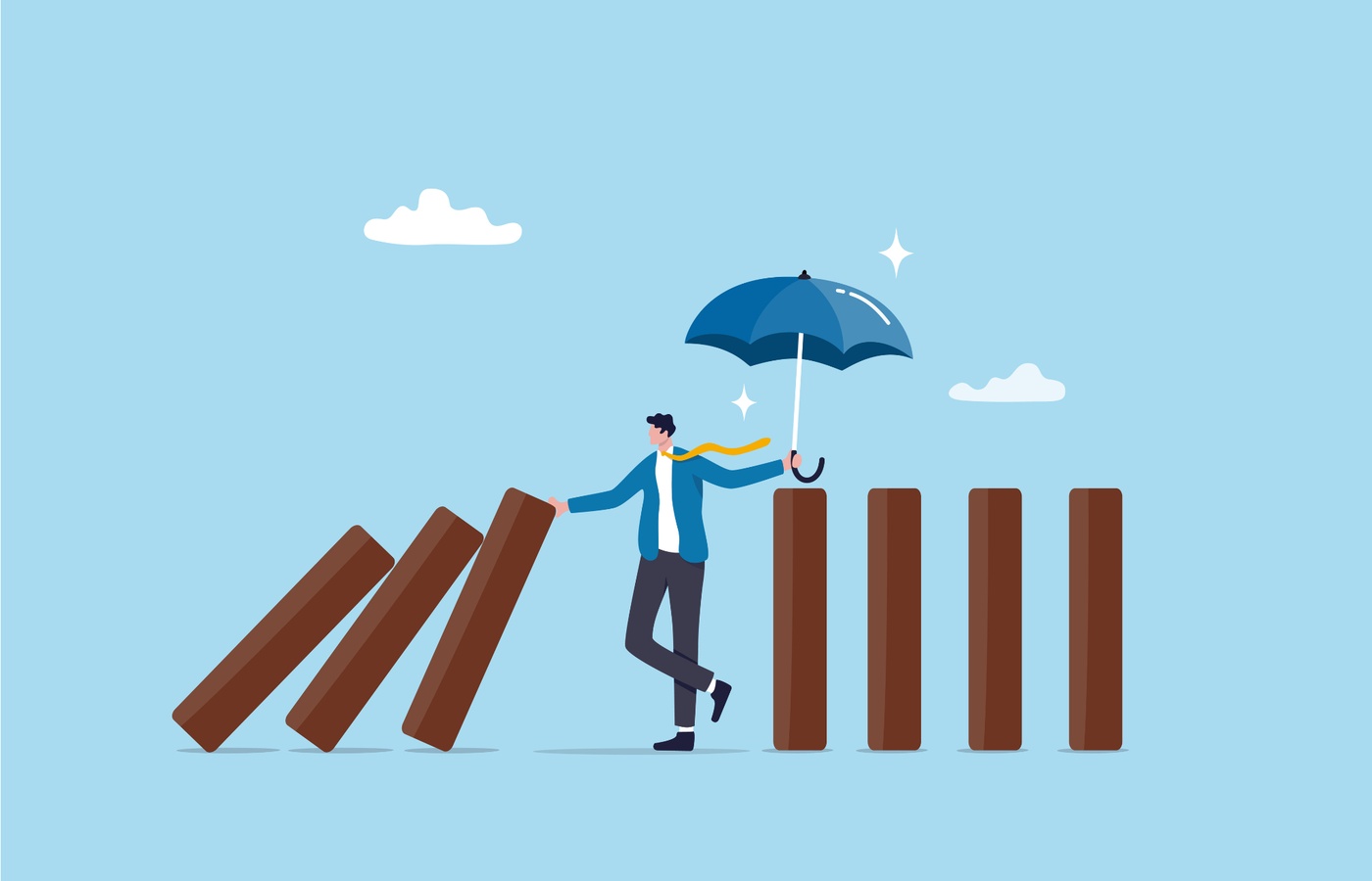 Control risk, stop domino effect, solution, crisis failure prevention